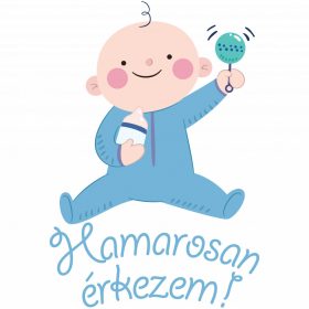 Hamarosan érkezem fiú - Bevásárló táska fekete