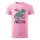 Póló Rock an roll  mintával - Rózsaszín XXL méretben