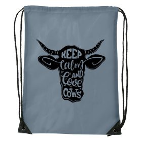 Keep calm and love cows - Sport táska szürke