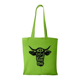 Keep calm and love cows - Bevásárló táska zöld