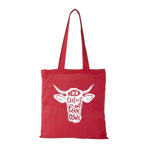 Keep calm and love cows - Bevásárló táska piros