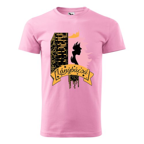Póló Lánybúcsú  mintával - Rózsaszín XL méretben