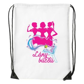 Lánybúcsú - Sport táska fehér v2