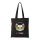 Zenét hallgató cica - Bevásárló táska fekete