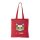 Zenét hallgató cica - Bevásárló táska piros