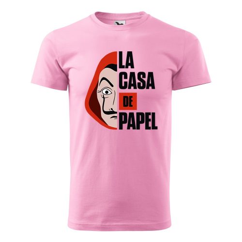 Póló La casa de papel  mintával - Rózsaszín XXXL méretben