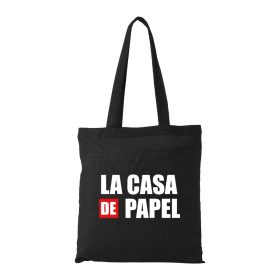 La casa de papelV2 - Bevásárló táska fekete