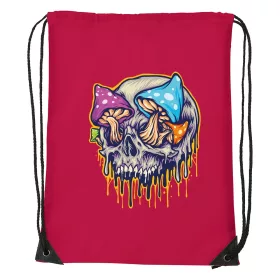 Koponya gombákkal - Sport táska piros