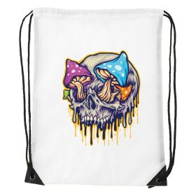 Koponya gombákkal - Sport táska fehér