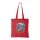 Koponya gombákkal - Bevásárló táska piros