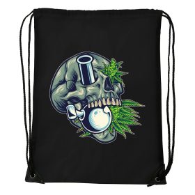 Koponya és canabis - Sport táska fekete