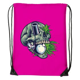 Koponya és canabis - Sport táska magenta