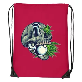 Koponya és canabis - Sport táska piros
