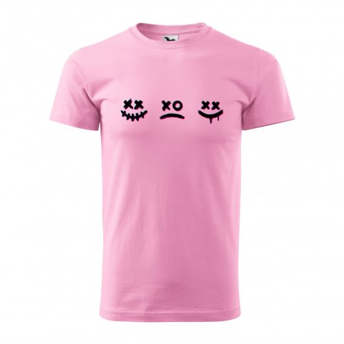 Póló Smile  mintával - Rózsaszín XXXL méretben