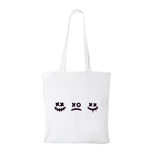 Smile - Bevásárló táska fehér