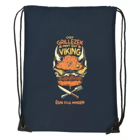 Úgy grillezek mint egy viking - Sport táska navy kék