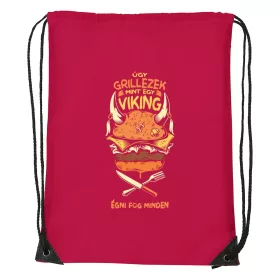 Úgy grillezek mint egy viking - Sport táska piros