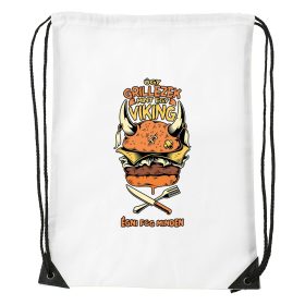 Úgy grillezek mint egy viking - Sport táska fehér