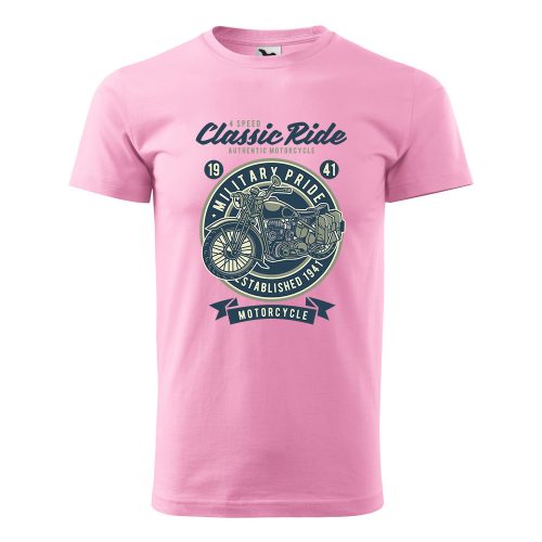 Póló Classic Ride  mintával - Rózsaszín S méretben