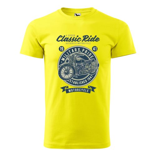 Póló Classic Ride  mintával - Sárga XXL méretben