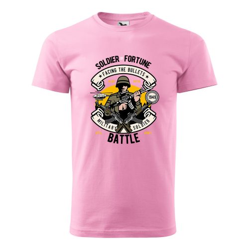Póló Soldier  mintával - Rózsaszín L méretben