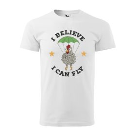 Póló I believe i can fly  mintával - Fehér