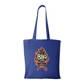 BBQ time - Bevásárló táska kék v2