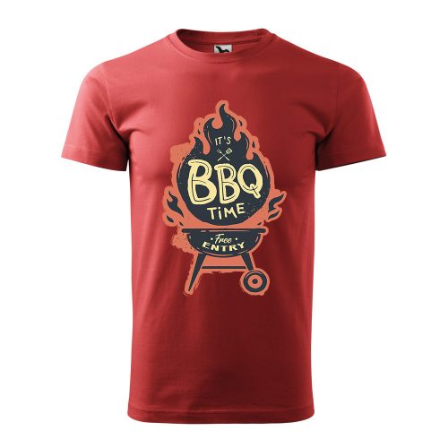 Póló BBQ time  mintával - Terrakotta L méretben