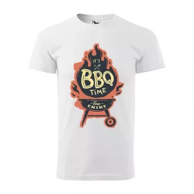 Póló BBQ time  mintával - Fehér v2
