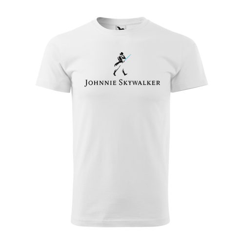 Póló Johnnie Skywalker  mintával - Fehér XXL méretben