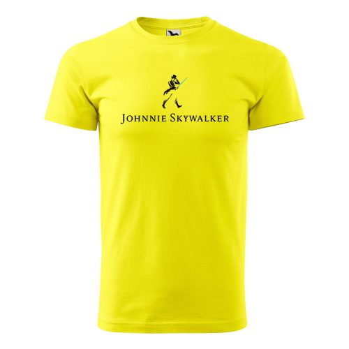 Póló Johnnie Skywalker  mintával - Sárga S méretben