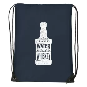 Save water drink whiskey - Sport táska navy kék