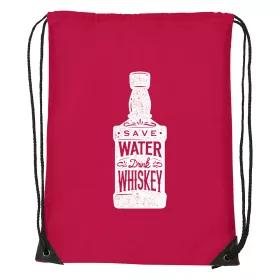 Save water drink whiskey - Sport táska piros