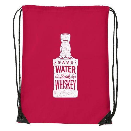 Save water drink whiskey - Sport táska piros