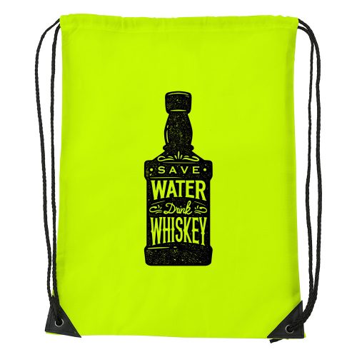 Save water drink whiskey - Sport táska sárga