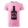 Póló Save water drink whiskey  mintával - Rózsaszín XL méretben