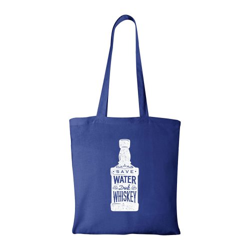 Save water drink whiskey - Bevásárló táska kék