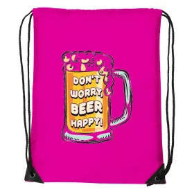 Dont worry, beer happy - Sport táska magenta