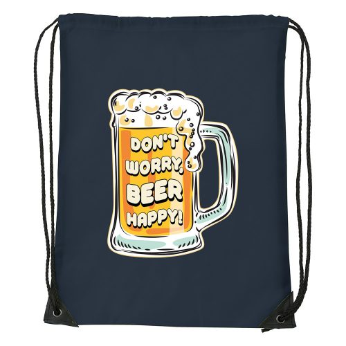 Dont worry, beer happy - Sport táska navy kék