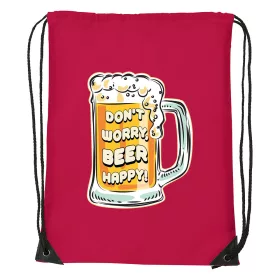 Dont worry, beer happy - Sport táska piros