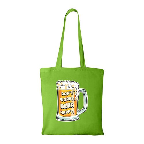 Dont worry, beer happy - Bevásárló táska zöld