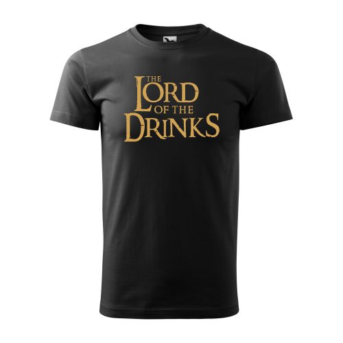 Póló The Lord of the Drinks  mintával - Fekete XL méretben