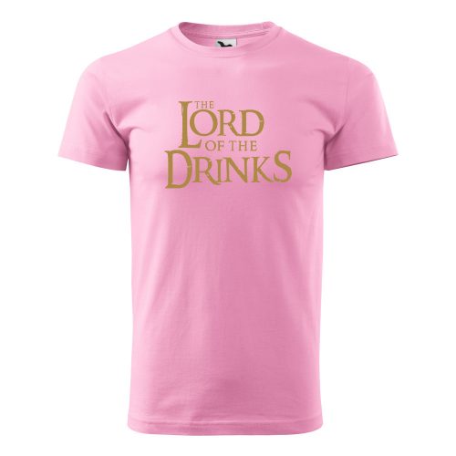 Póló The Lord of the Drinks  mintával - Rózsaszín XXXL méretben