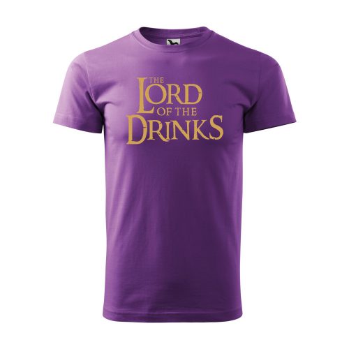Póló The Lord of the Drinks  mintával - Lila XL méretben
