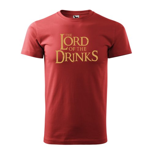 Póló The Lord of the Drinks  mintával - Terrakotta S méretben