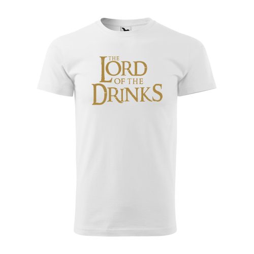 Póló The Lord of the Drinks  mintával - Fehér L méretben