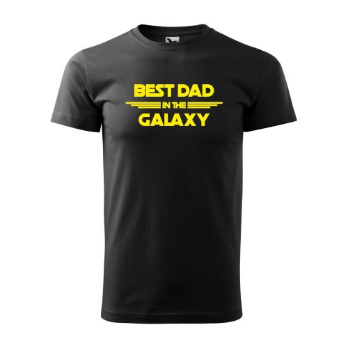 Póló Best dad in the galaxy  mintával - Fekete L méretben