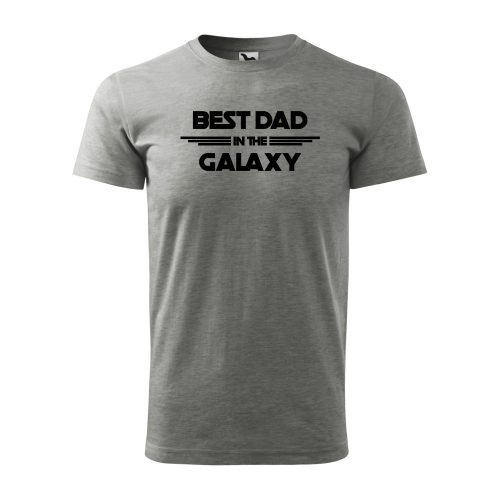 Póló Best dad in the galaxy  mintával - Szürke L méretben