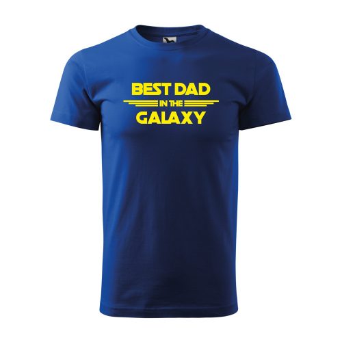 Póló Best dad in the galaxy  mintával - Kék XXL méretben