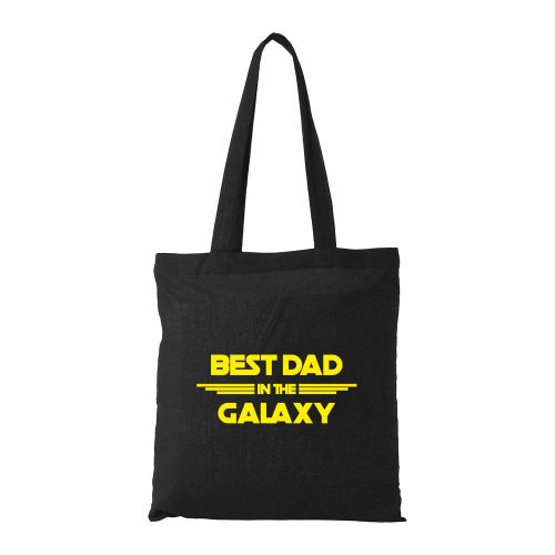 Best dad in the galaxy - Bevásárló táska fekete